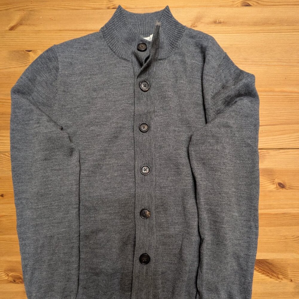 Suitsupply Gray Men's Cardigan Sweater - Size S - pristine condition